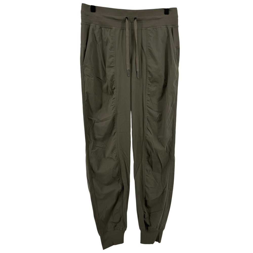 Lululemon Dance Studio‎ Mid-Rise Jogger Carob Brown Green Women 6 Active W5ENMS